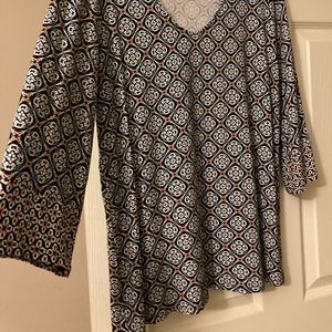 JJill Wearever Collection Knit Tunic Top Sz Medium Petite